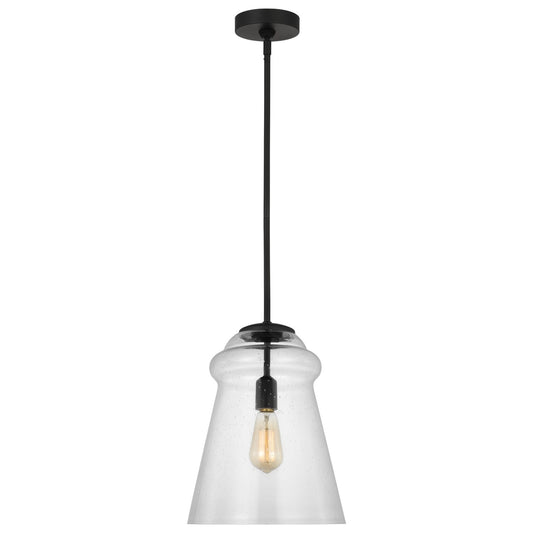 Loras One Light Pendant in Midnight Black