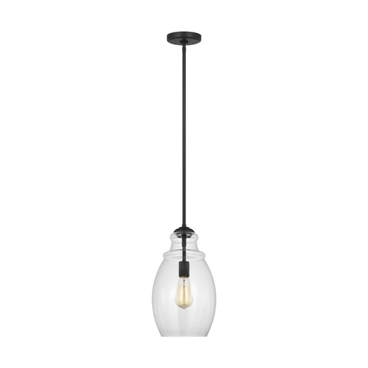 Marino One Light Pendant in Midnight Black