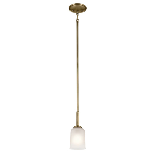 Shailene One Light Mini Pendant in Natural Brass