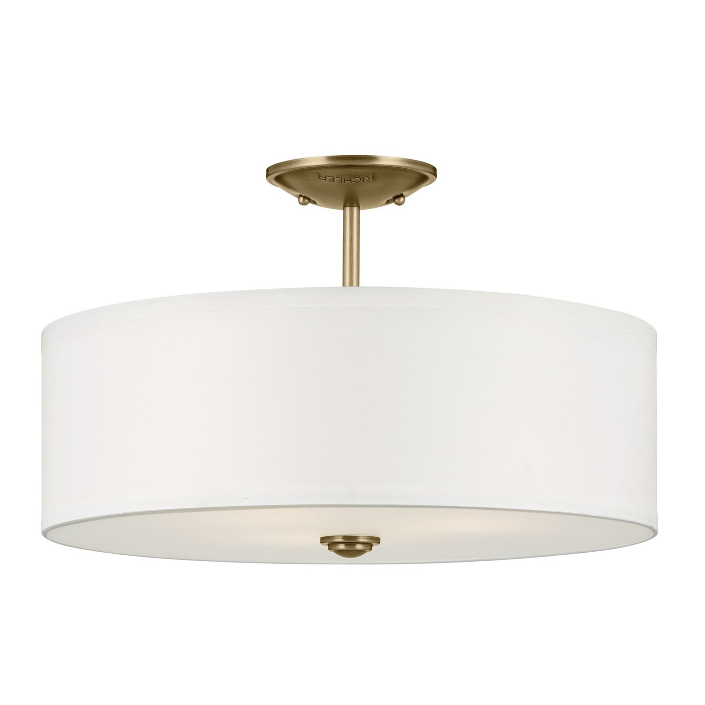 Shailene Three Light Semi Flush Mount in Natural Brass