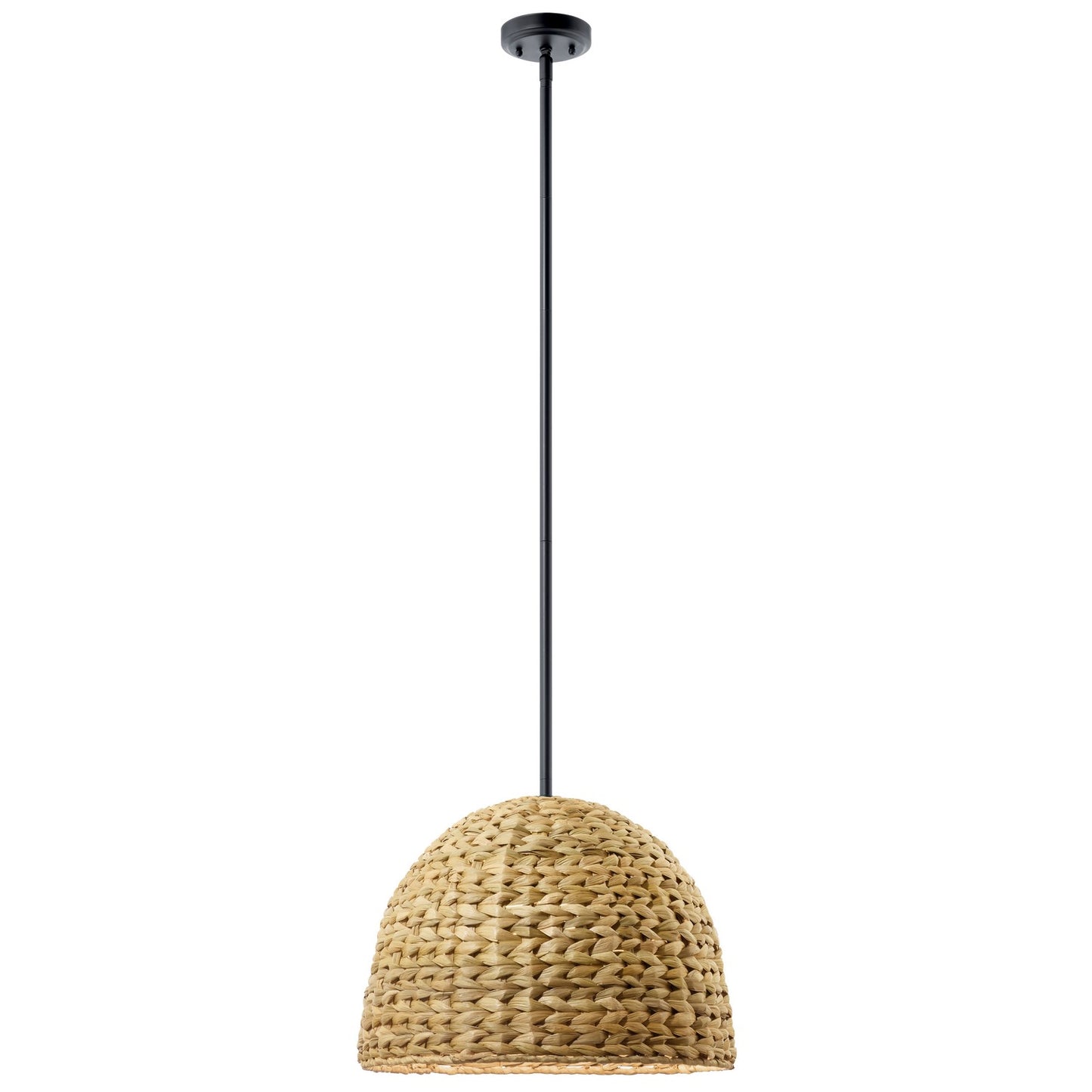 Raffiana One Light Mini Pendant in Black