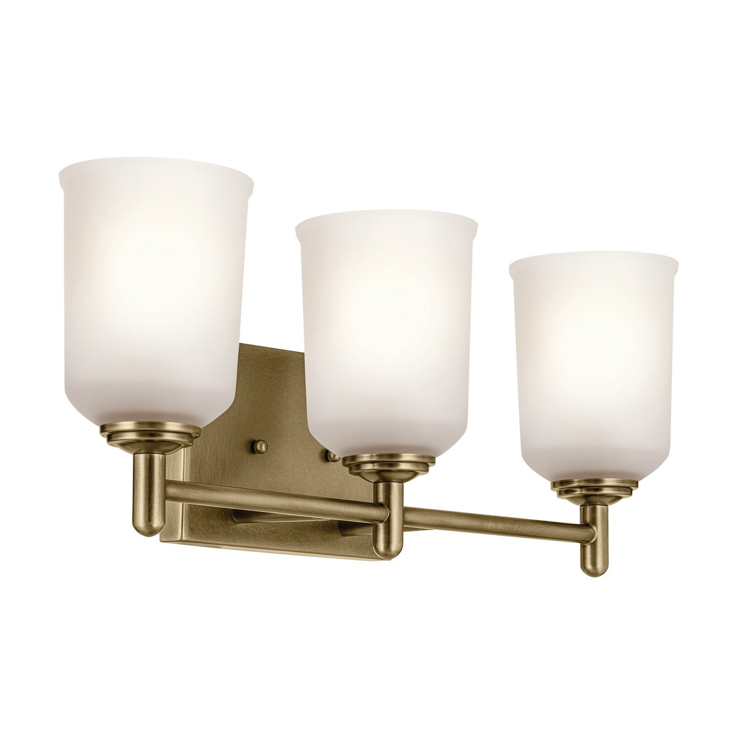 Shailene Three Light Bath in Natural Brass