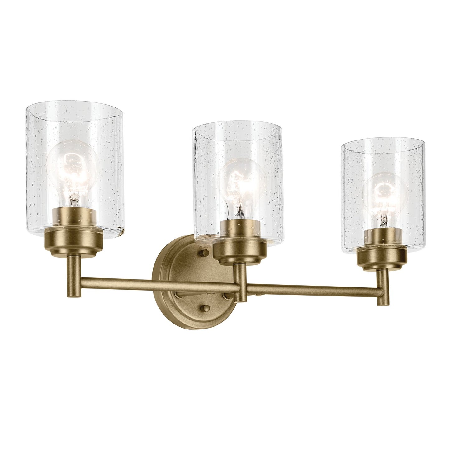Winslow Three Light Bath in Natural Brass