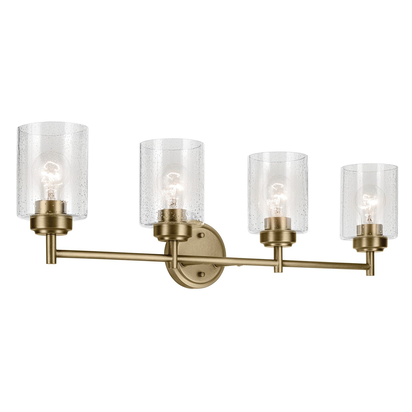 Winslow Four Light Bath in Natural Brass