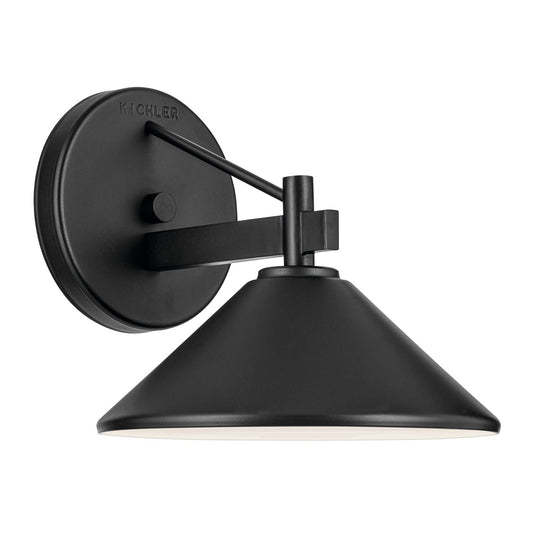 Ripley One Light Outdoor Wall Mount in Black