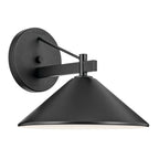 Ripley One Light Outdoor Wall Mount in Black