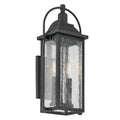 Harbor Row Two Light Outdoor Wall Mount in Textured Black