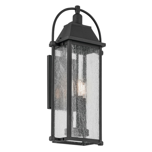 Harbor Row Three Light Outdoor Wall Mount in Textured Black