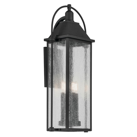 Harbor Row Four Light Outdoor Wall Mount in Textured Black