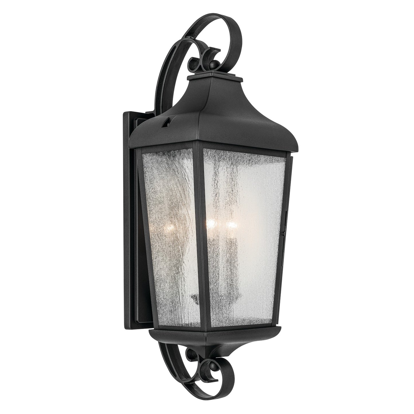 Forestdale Three Light Outdoor Wall Mount in Textured Black