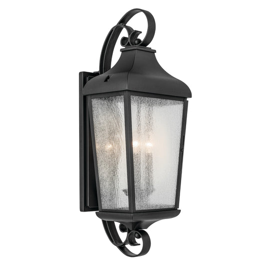 Forestdale Three Light Outdoor Wall Mount in Textured Black