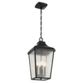 Forestdale Four Light Outdoor Pendant in Textured Black