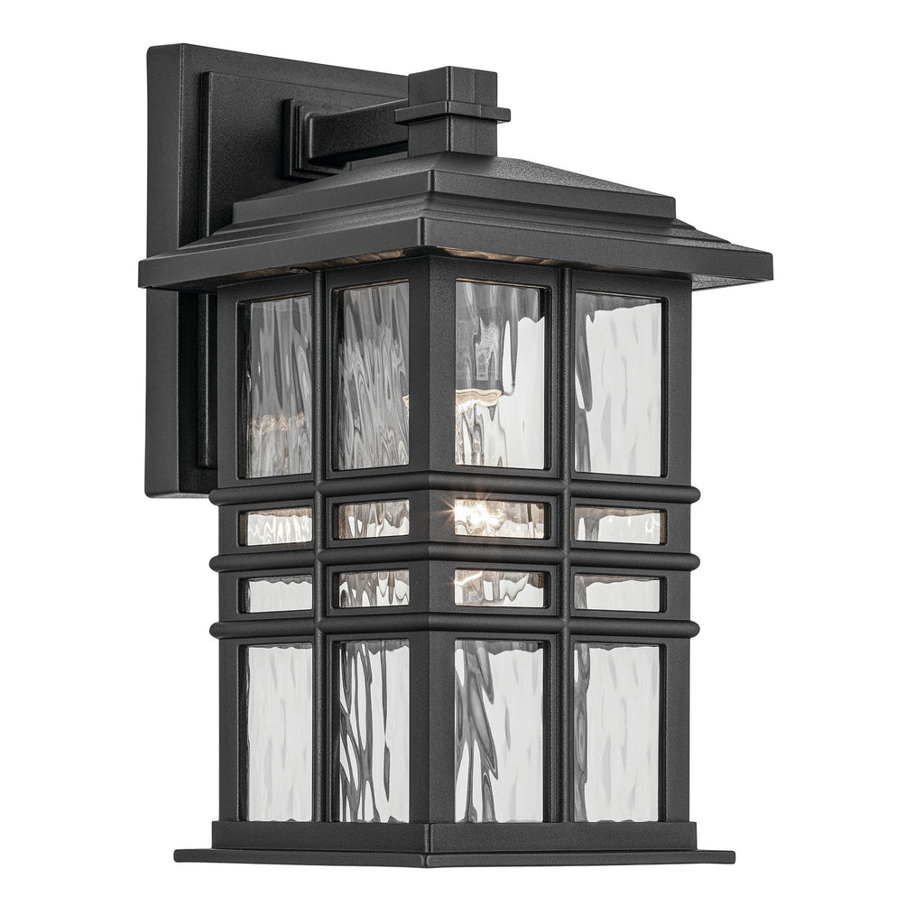 Beacon Square One Light Outdoor Wall Mount in Textured Black