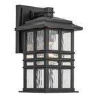Beacon Square One Light Outdoor Wall Mount in Textured Black