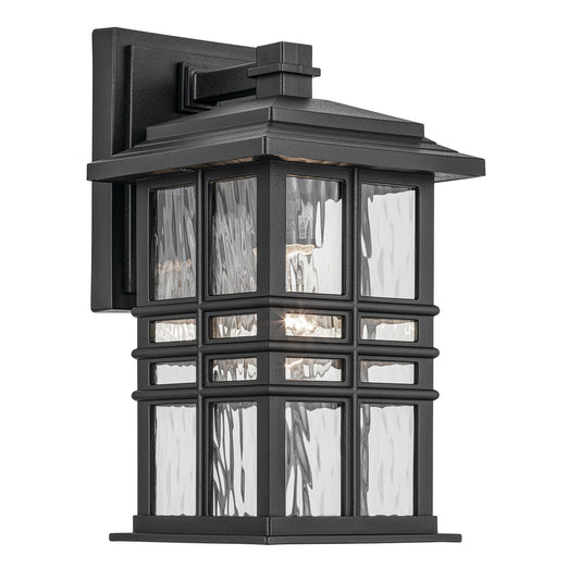 Beacon Square One Light Outdoor Wall Mount in Textured Black