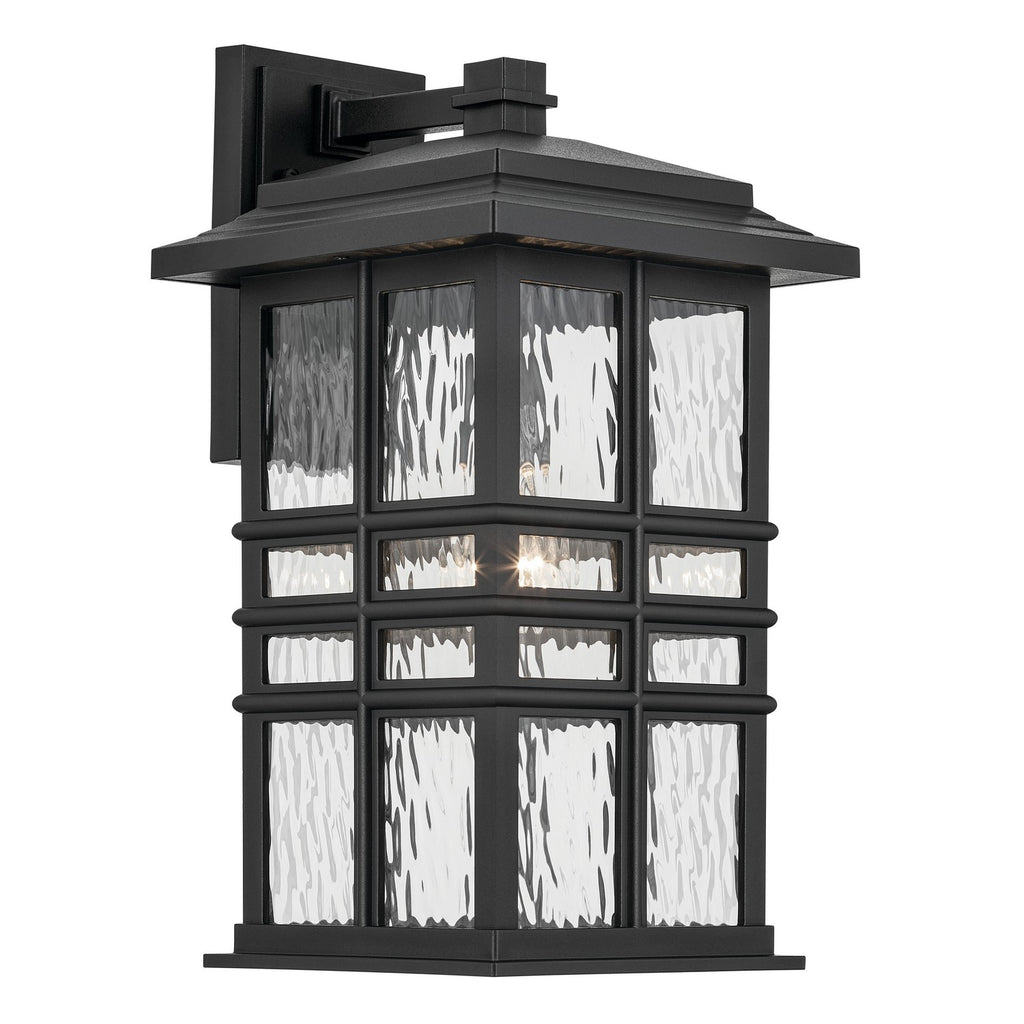 Beacon Square One Light Outdoor Wall Mount in Textured Black