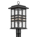 Beacon Square One Light Outdoor Post Mount in Textured Black