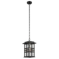 Beacon Square One Light Outdoor Pendant in Textured Black