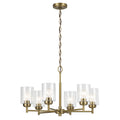 Winslow Six Light Chandelier in Natural Brass