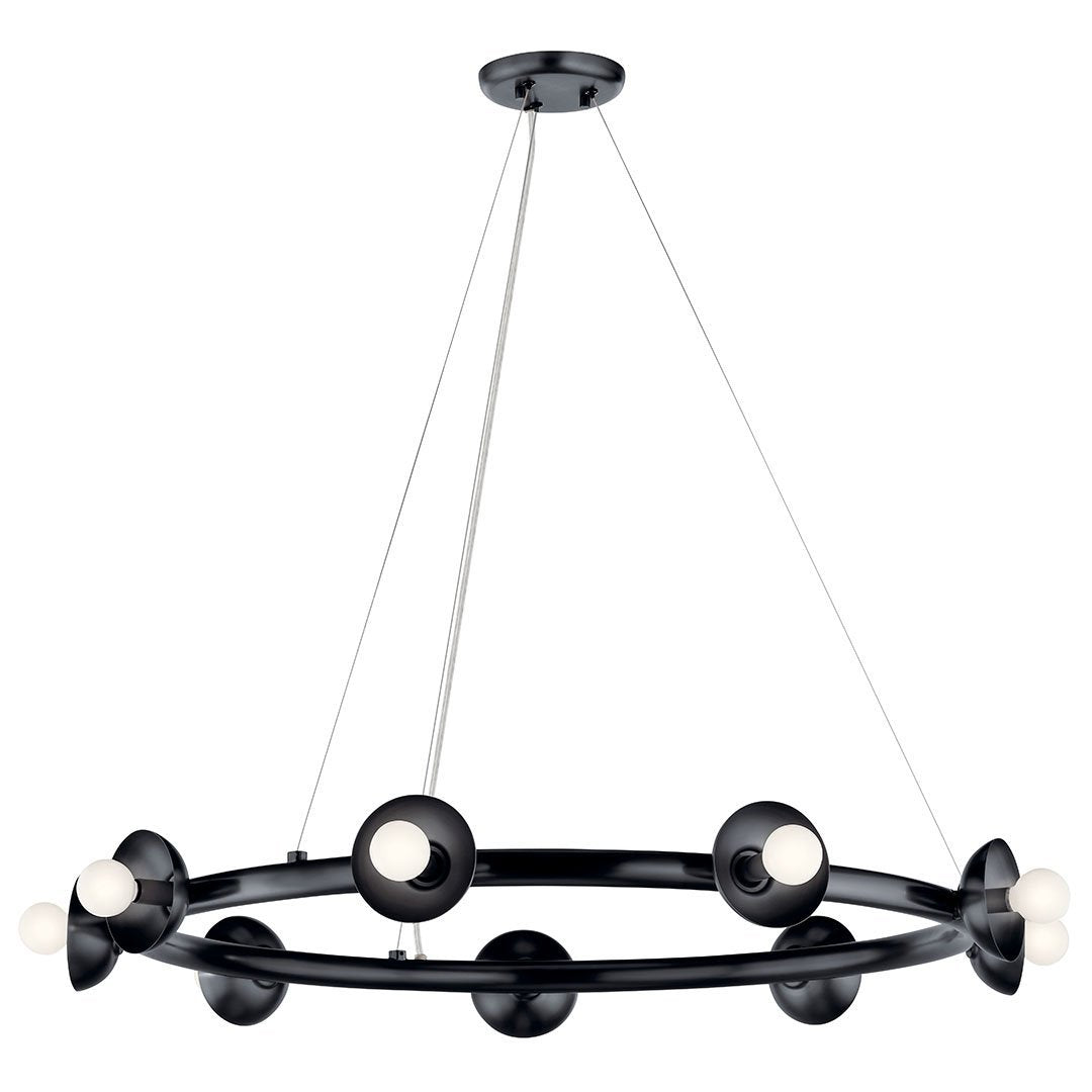 Palta Nine Light Chandelier in Black