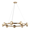 Palta Nine Light Chandelier in Champagne Bronze