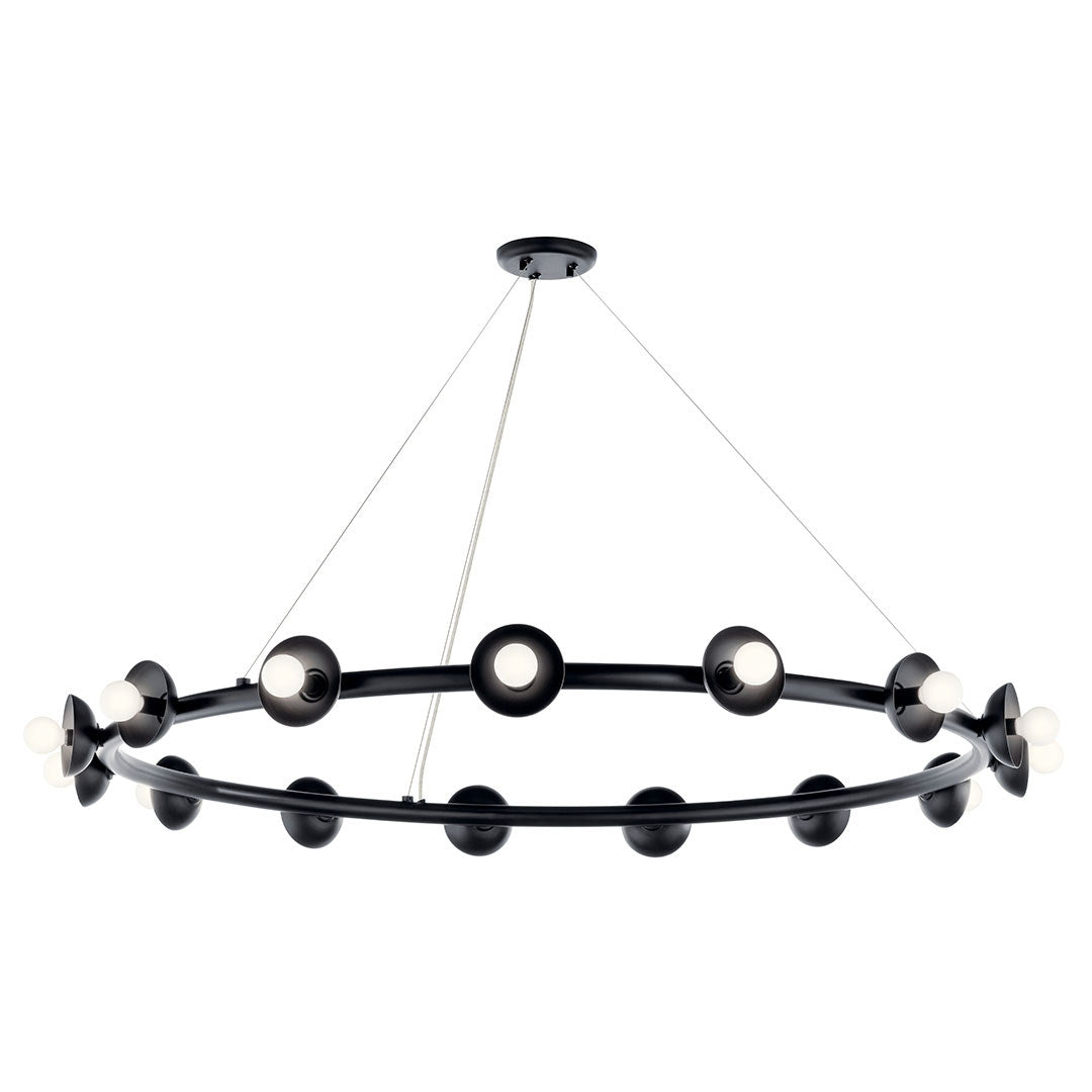 Palta 15 Light Chandelier in Black