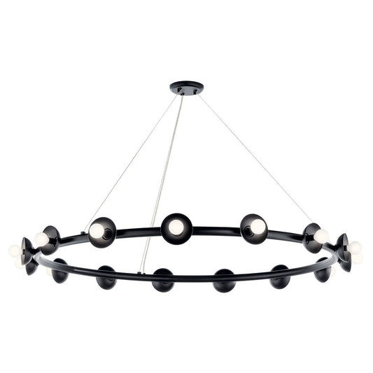 Palta 15 Light Chandelier in Black