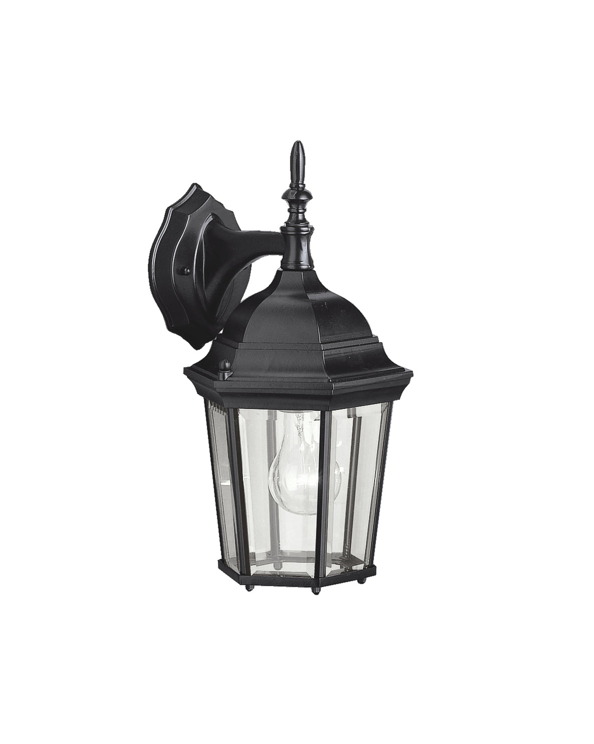 Madison One Light Outdoor Wall Mount in Black