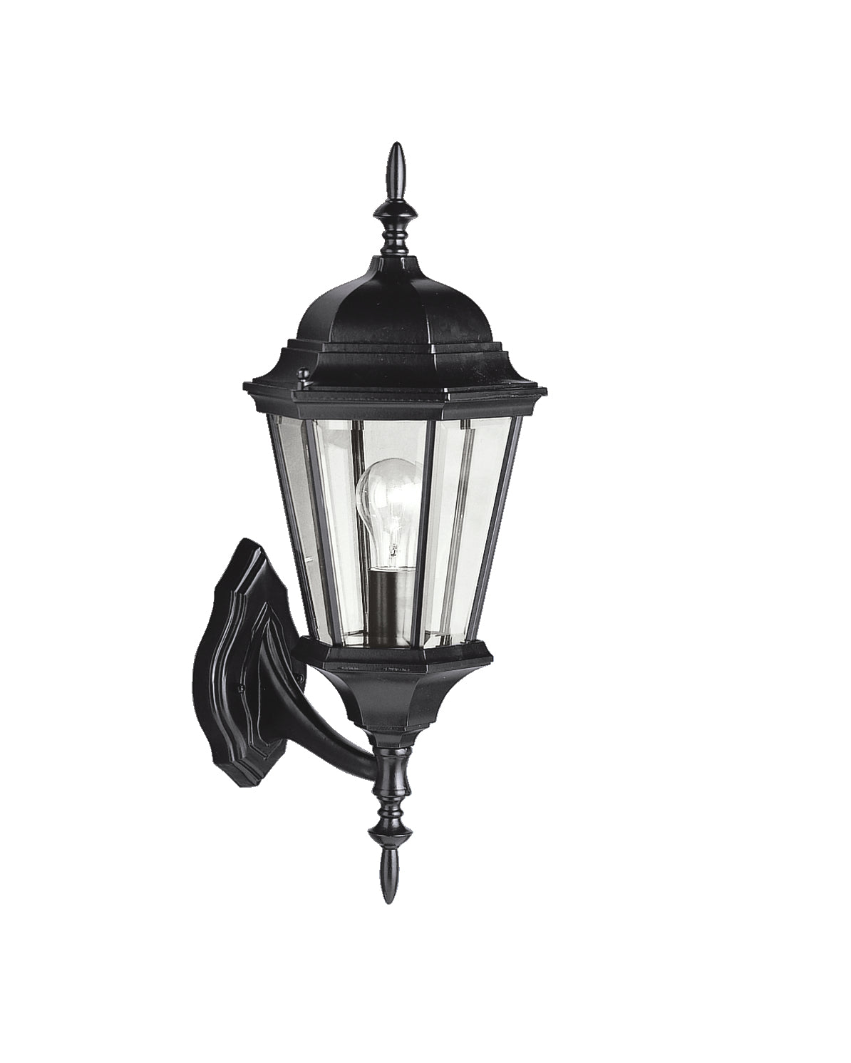 Madison One Light Outdoor Wall Mount in Black