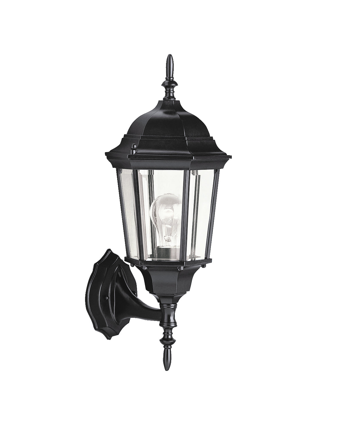 Madison One Light Outdoor Wall Mount in Black