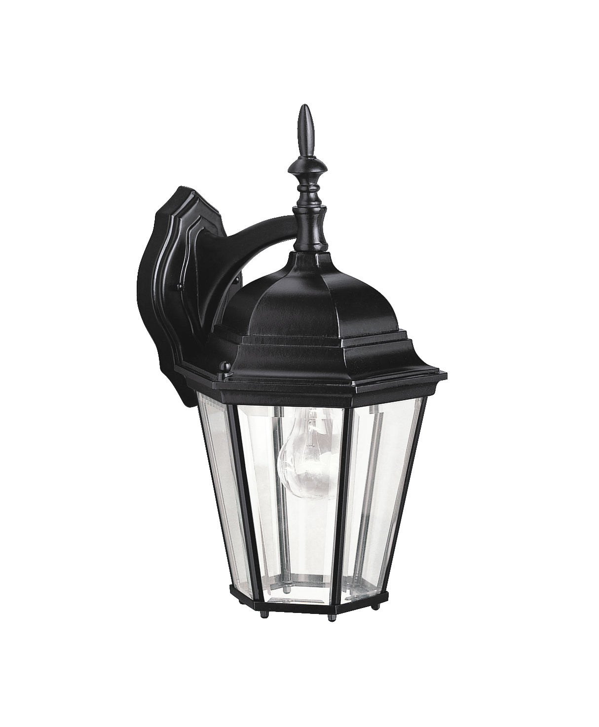 Madison One Light Outdoor Wall Mount in Black