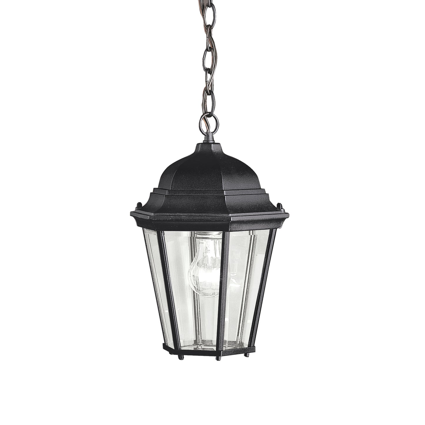 Madison One Light Outdoor Pendant in Black