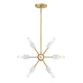 Star Dust Eight Light Pendant in Brushed Gold