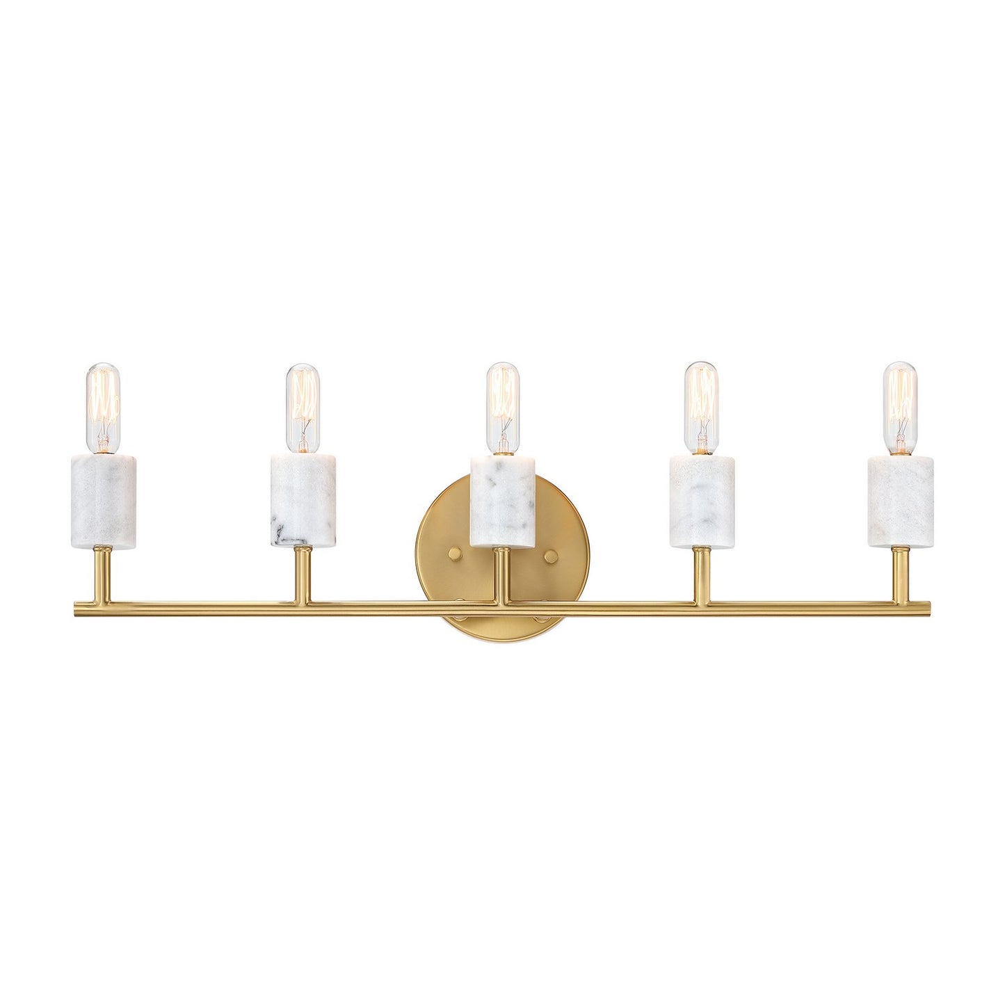 Star Dust Five Light Vanity in Brushed Gold