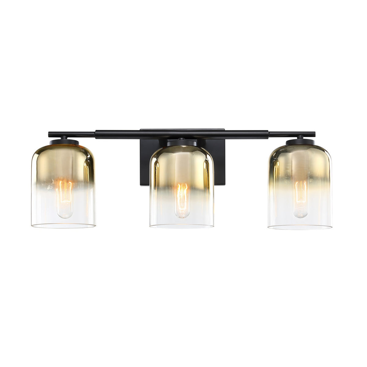 Gatsby Three Light Vanity in Matte Black
