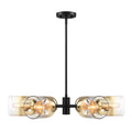 Gatsby Six Light Chandelier in Matte Black