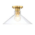 Leena One Light Semi Flush Mount in Brushed Gold