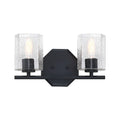 Haven Two Light Vanity in Matte Black