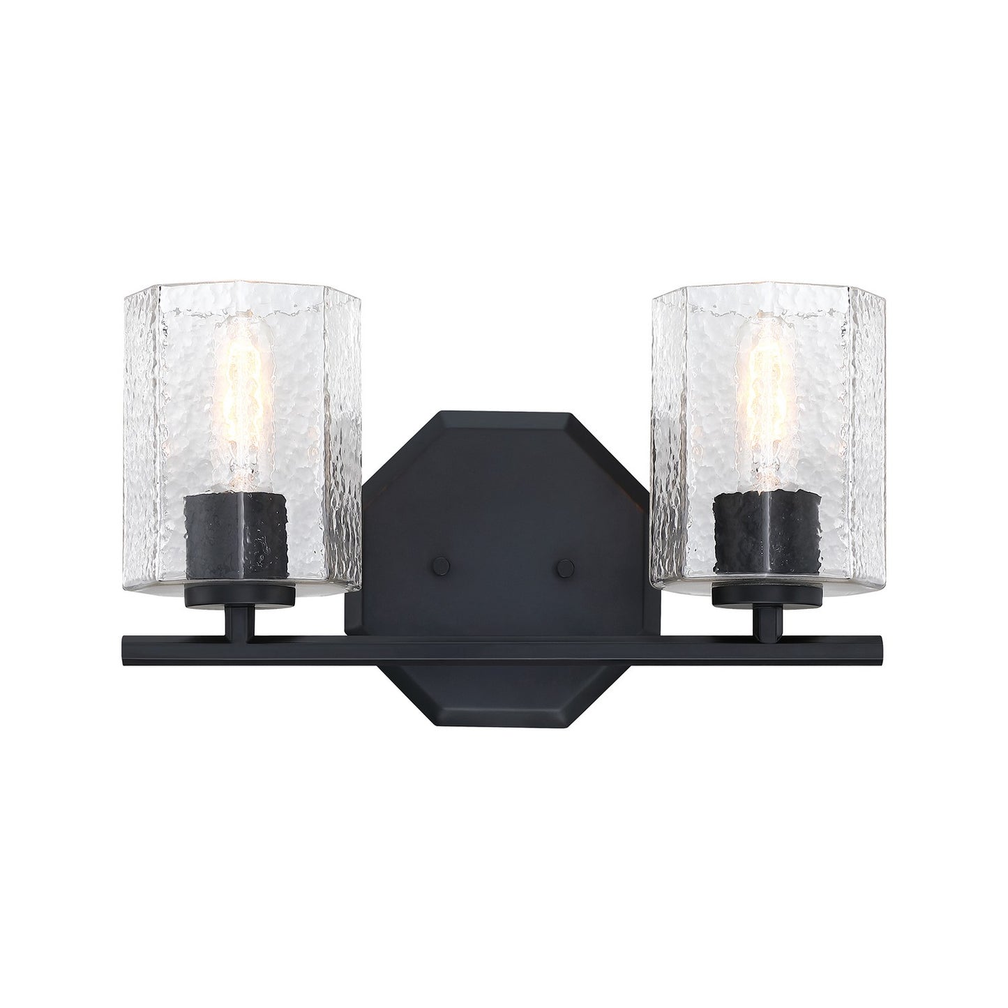 Haven Two Light Vanity in Matte Black