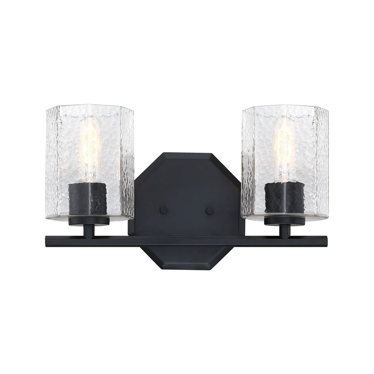 Haven Two Light Vanity in Matte Black