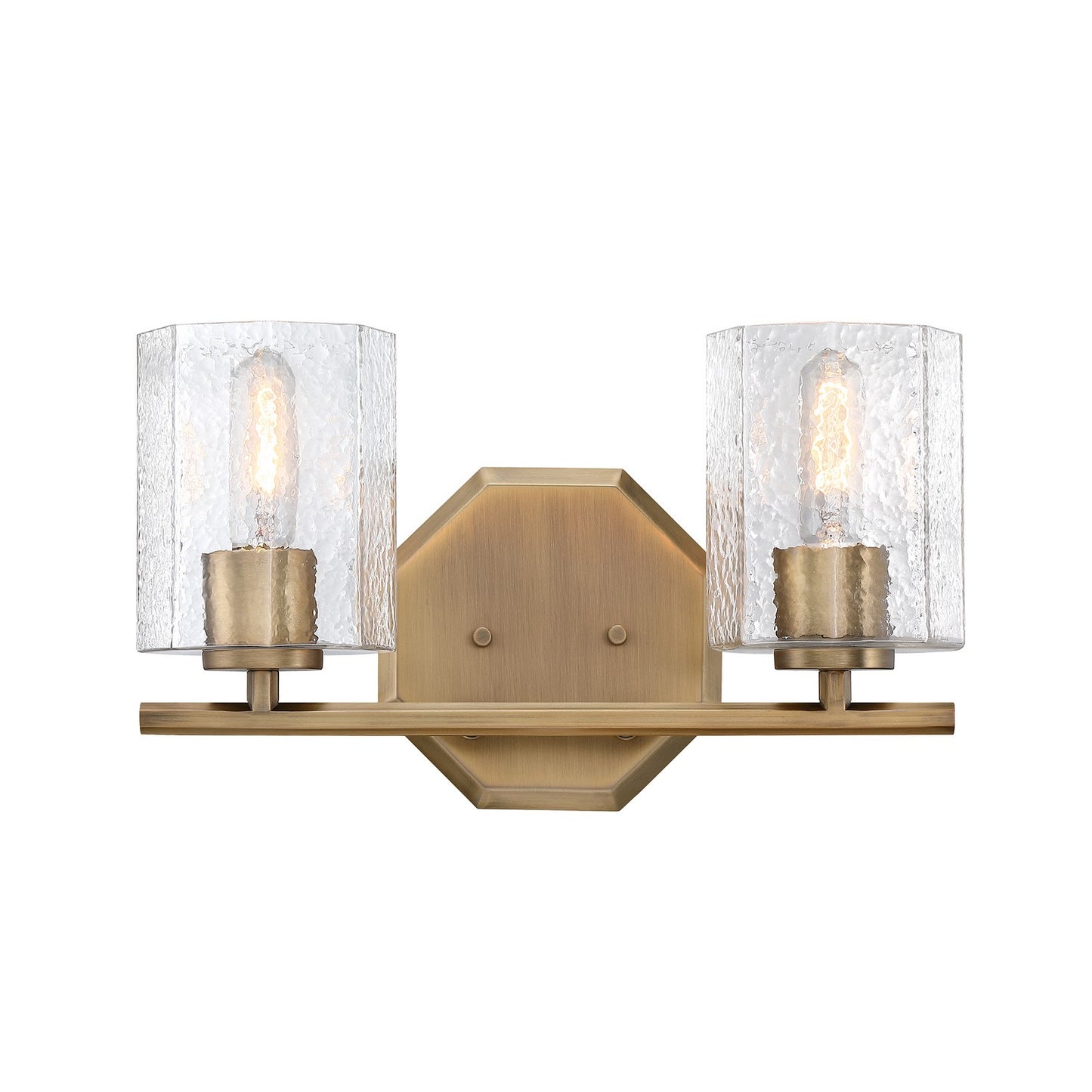 Haven Two Light Vanity in Old Satin Brass