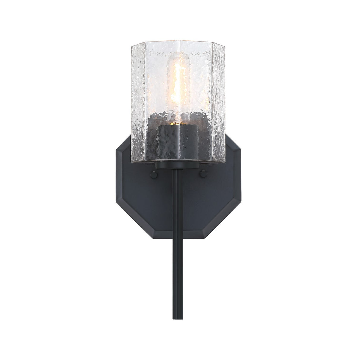 Haven One Light Wall Sconce in Matte Black
