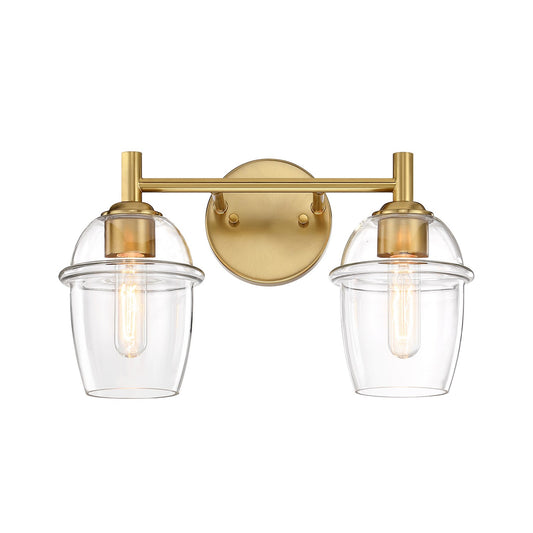 Summer Jazz Two Light Vanity in Brushed Gold