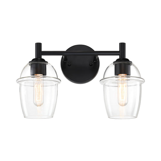 Summer Jazz Two Light Vanity in Matte Black