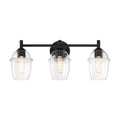 Summer Jazz Three Light Vanity in Matte Black