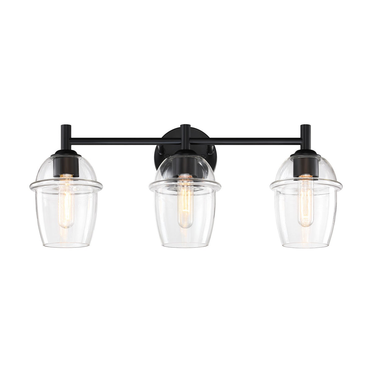 Summer Jazz Three Light Vanity in Matte Black