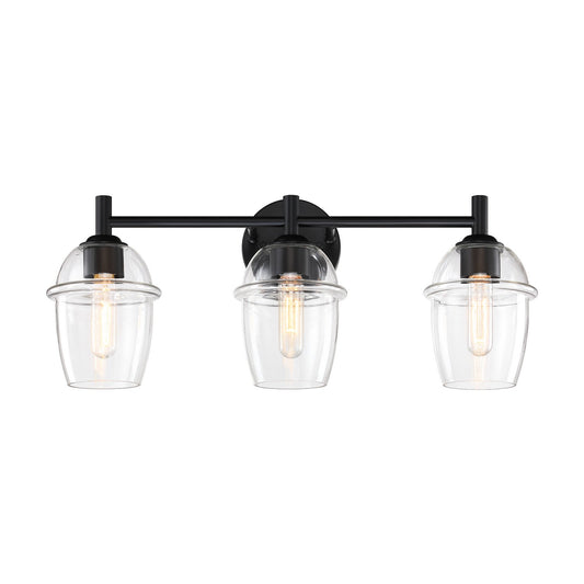 Summer Jazz Three Light Vanity in Matte Black