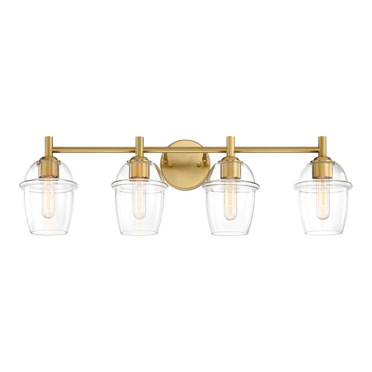 Summer Jazz Four Light Vanity in Brushed Gold