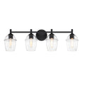 Summer Jazz Four Light Vanity in Matte Black