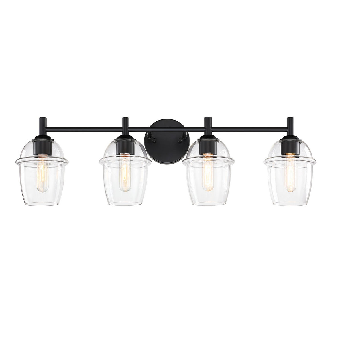 Summer Jazz Four Light Vanity in Matte Black